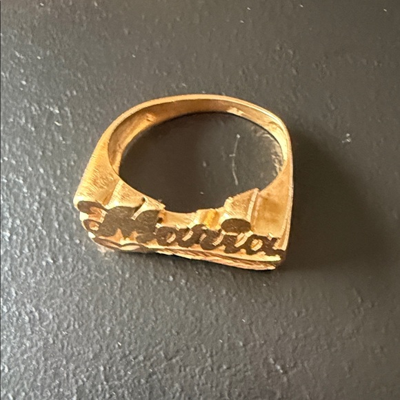 Gold Personalized Name Ring 14k Gold - Picture 2 of 4
